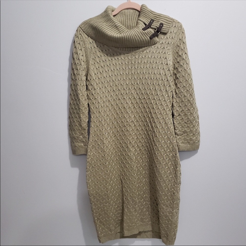 Calvin Klein Neck Buckle Sweater Dress